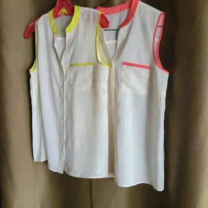 2 Polyester  Summer Tops sleeveless with front pocket